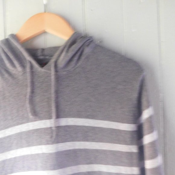 Striped Drawstring Hoodie Sweatshirt - Picture 6 of 12
